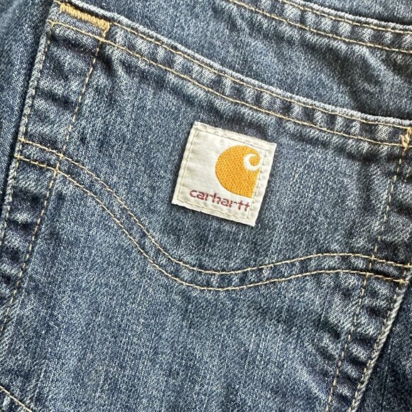 Carhartt Women's Size 10 Flannel Lined Jeans Relaxed Fit VINTAGE - Picture 1 of 7